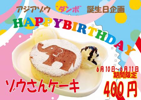 2017.06.11アジアゾウ『ダンボ』の誕生会